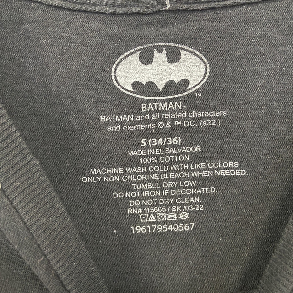 古着 used　BATMAN バットマン　半袖オリジナルロゴプリントTシャツ　DCコミックス　クルーネック　レトロ　黒　Sサイズ