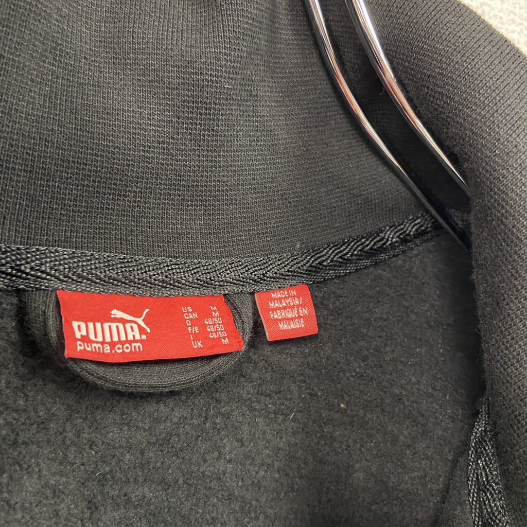 PUMA 　プーマ　長袖フルジップジャージ　ハイネック　バイカラー　黒　グレー　Mサイズ