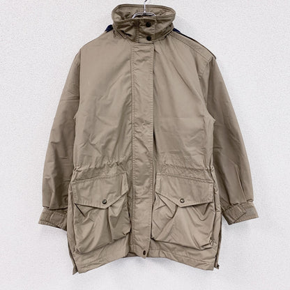 90s　LANDS'END　ランズエンド　マウンテンパーカー　キルティングライナー　中綿入り　ベージュ　XSサイズ