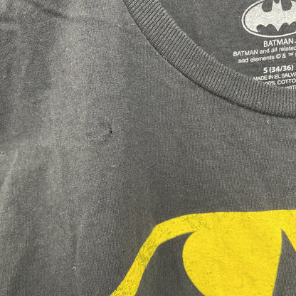古着 used　BATMAN バットマン　半袖オリジナルロゴプリントTシャツ　DCコミックス　クルーネック　レトロ　黒　Sサイズ