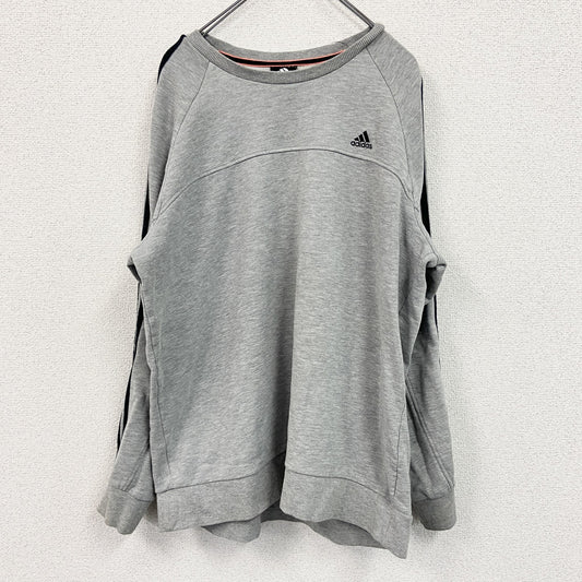 adidas　アディダス　スウェット/トレーナー　スリーストライプス　灰色　グレー　XLサイズ