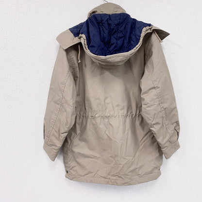 90s　LANDS'END　ランズエンド　マウンテンパーカー　キルティングライナー　中綿入り　ベージュ　XSサイズ