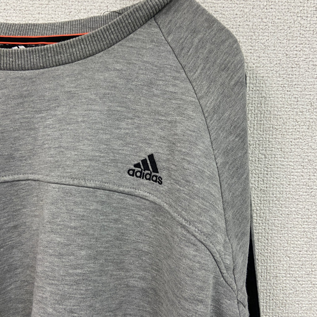 adidas　アディダス　スウェット/トレーナー　スリーストライプス　灰色　グレー　XLサイズ