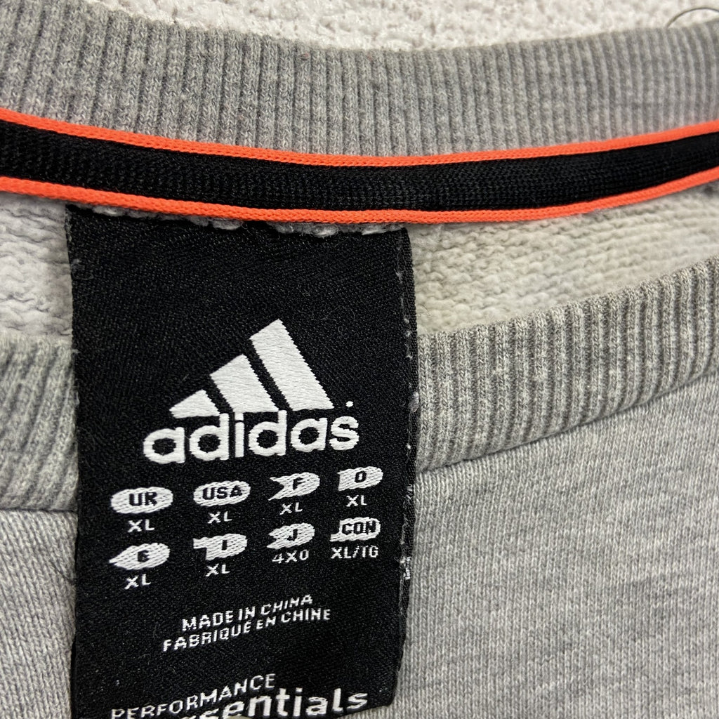adidas　アディダス　スウェット/トレーナー　スリーストライプス　灰色　グレー　XLサイズ
