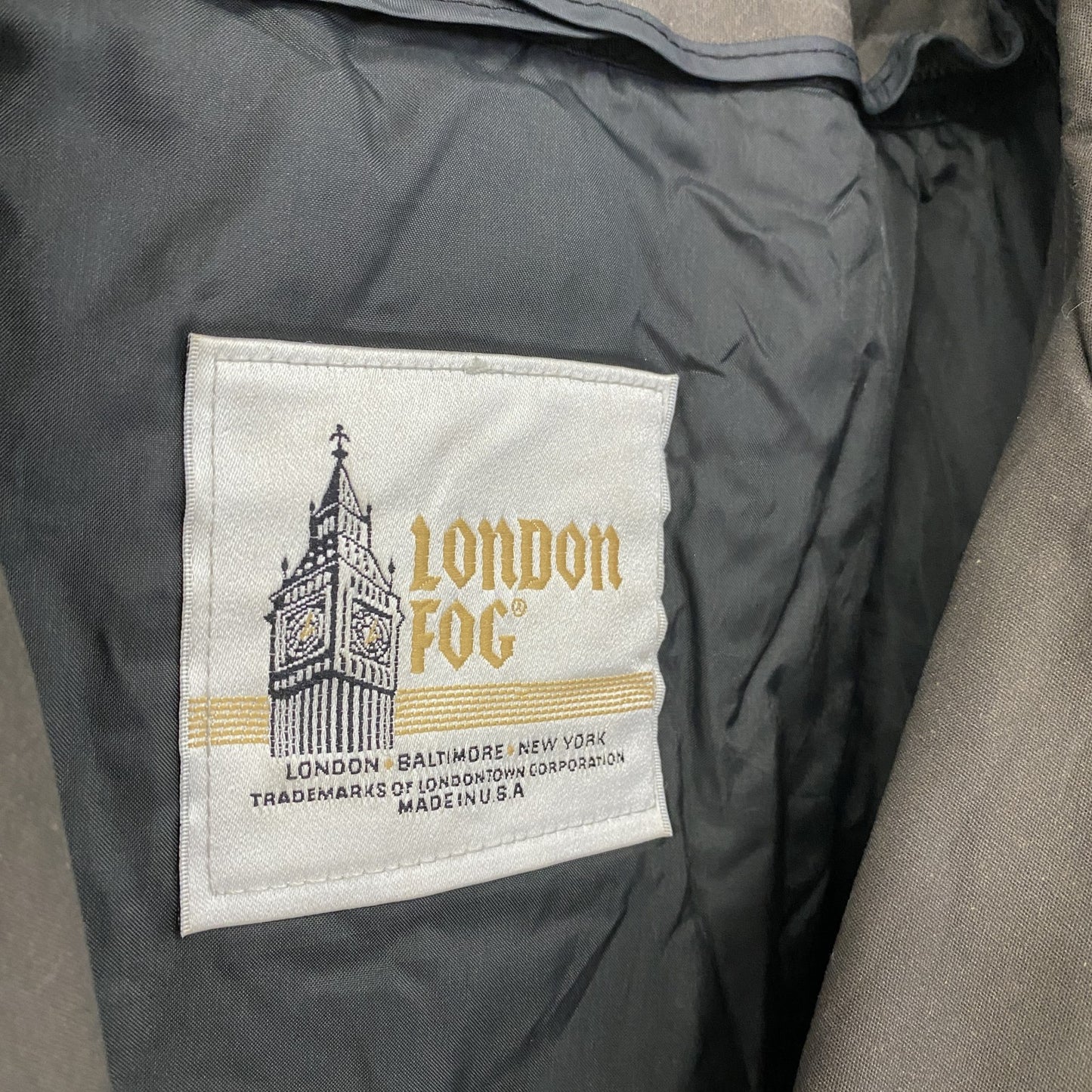 LONDON FOG　ロンドンフォグ　ダブルトレンチコート　焦げ茶　ダークブラウン　42FOGサイズ