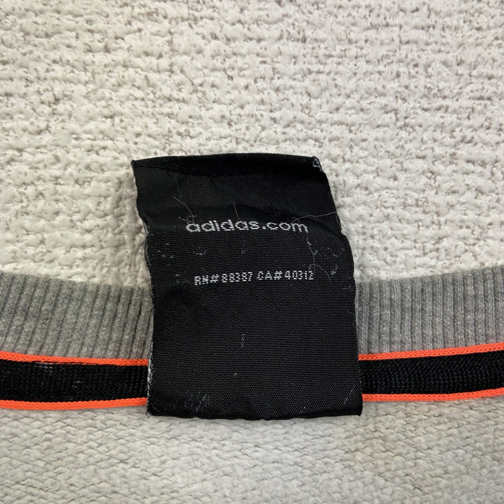 adidas　アディダス　スウェット/トレーナー　スリーストライプス　灰色　グレー　XLサイズ