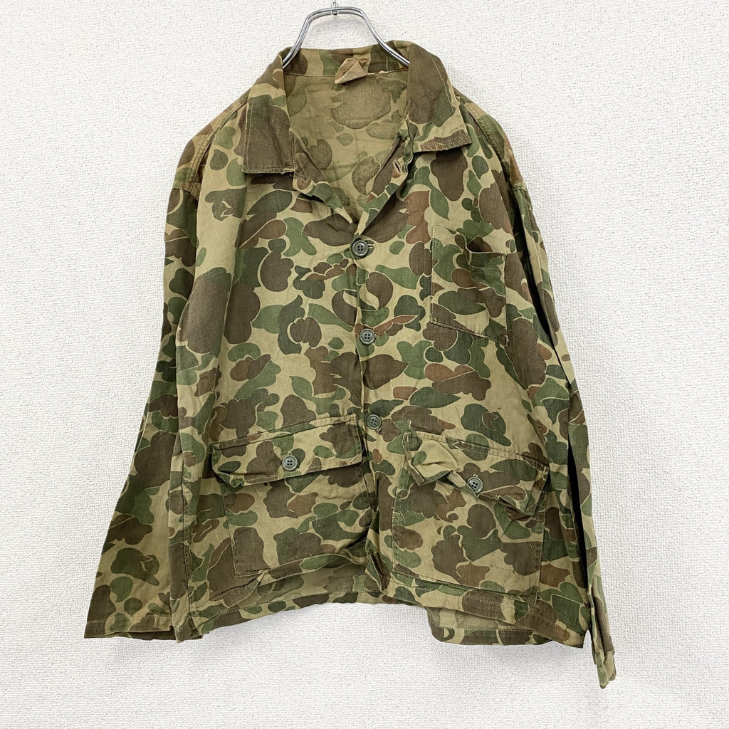 ～70s　FRED BEAR　ハンティングシャツジャケット　迷彩　カモフラージュ　ヴィンテージ　総柄　マルチカラー