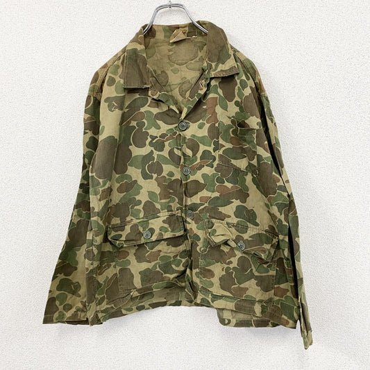 ～70s　FRED BEAR　ハンティングシャツジャケット　迷彩　カモフラージュ　ヴィンテージ　総柄　マルチカラー