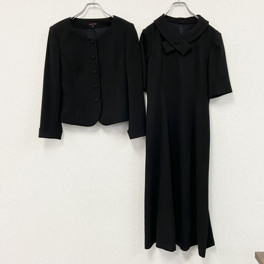 YUKI TORII　ユキトリイ　冠婚葬祭セットアップ/喪服　ワンピース　黒　ブラック　９サイズ