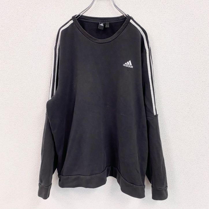 adidas　アディダス　スウェット/トレーナー　黒　ブラック　4XOサイズ