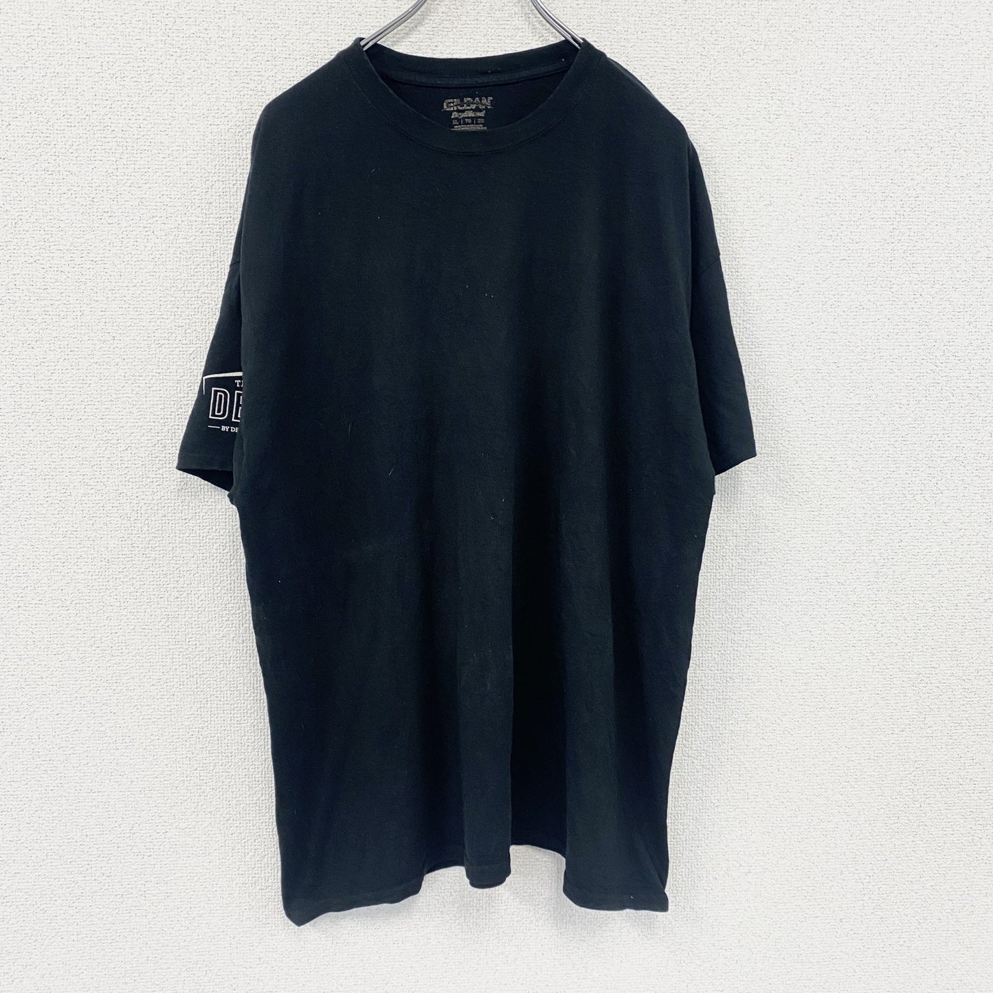 GILDAN　ギルダン　半袖プリントTシャツ　アーチプリント　英字プリント　黒　ブラック　XLサイズ