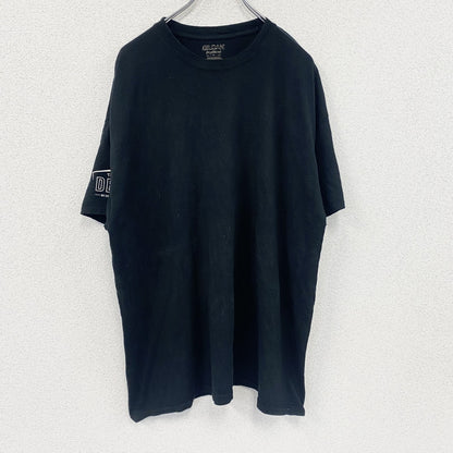 GILDAN　ギルダン　半袖プリントTシャツ　アーチプリント　英字プリント　黒　ブラック　XLサイズ