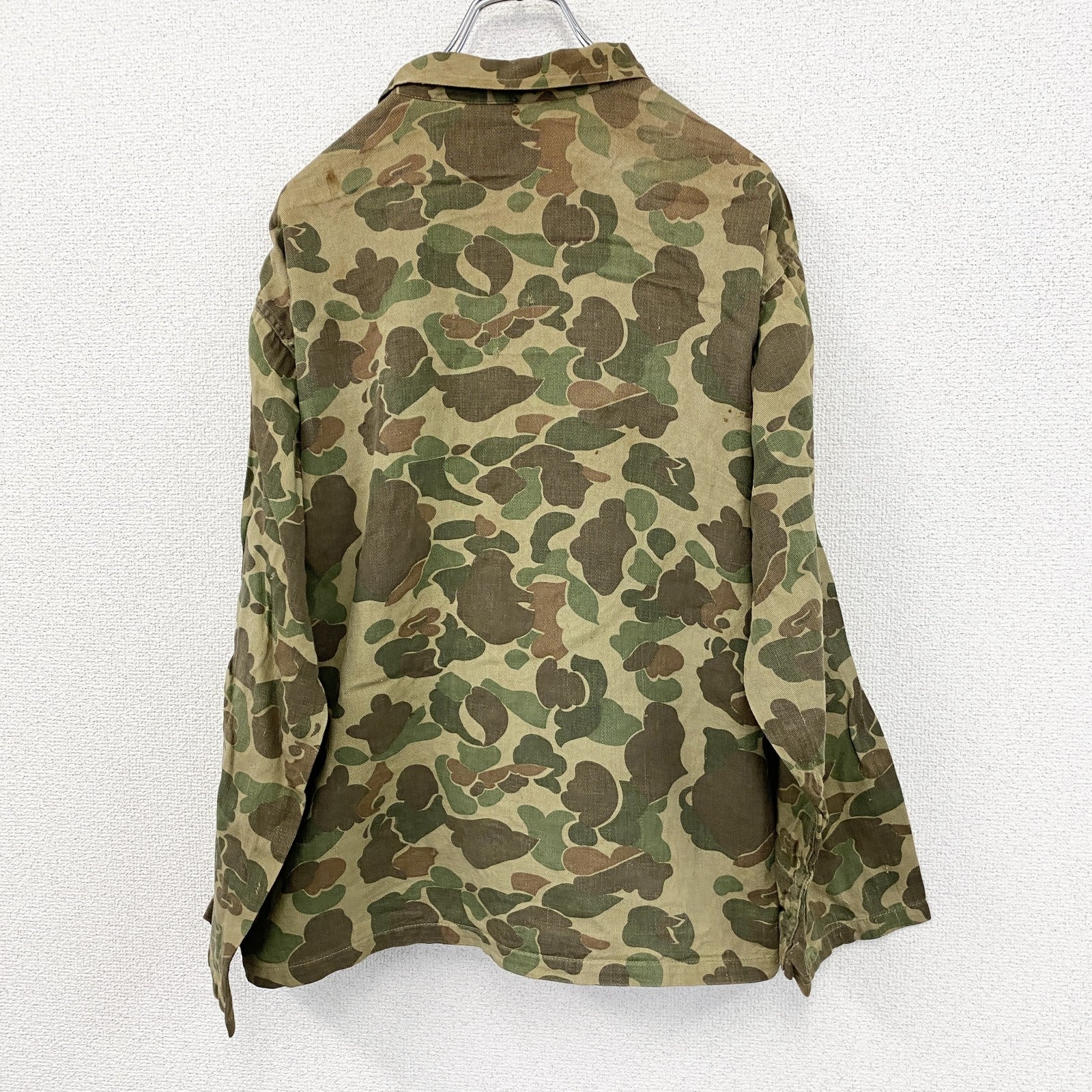 ～70s　FRED BEAR　ハンティングシャツジャケット　迷彩　カモフラージュ　ヴィンテージ　総柄　マルチカラー