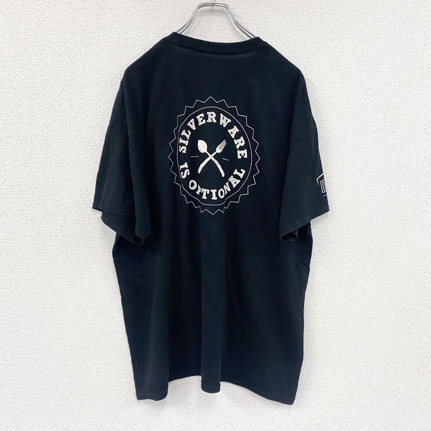 GILDAN　ギルダン　半袖プリントTシャツ　アーチプリント　英字プリント　黒　ブラック　XLサイズ