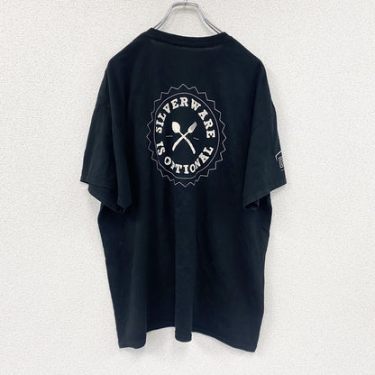 GILDAN　ギルダン　半袖プリントTシャツ　アーチプリント　英字プリント　黒　ブラック　XLサイズ