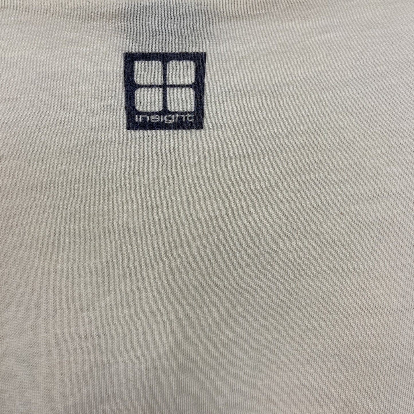 古着 used　ノーブランド　半袖ヴィンテージTシャツ　シングルステッチ　クルーネック　レトロデザイン　90s　黄色　Mサイズ