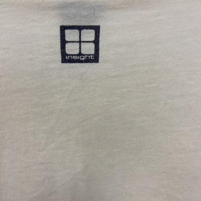 古着 used　ノーブランド　半袖ヴィンテージTシャツ　シングルステッチ　クルーネック　レトロデザイン　90s　黄色　Mサイズ