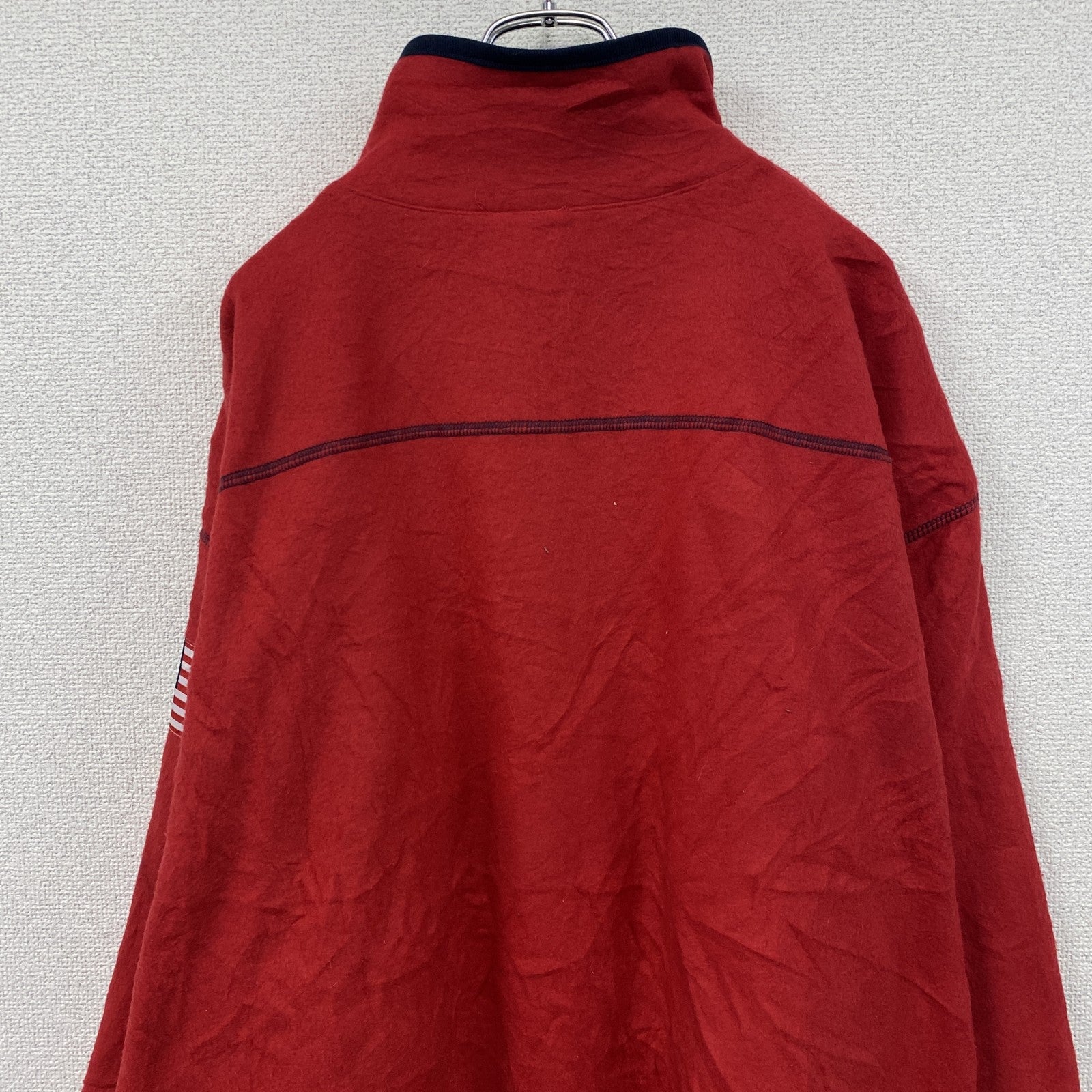 ～90s　sport VENEZIA　ハーフジップフリースプルオーバージャケット　星条旗　ヴィンテージ　赤　レッド　18/20サイズ