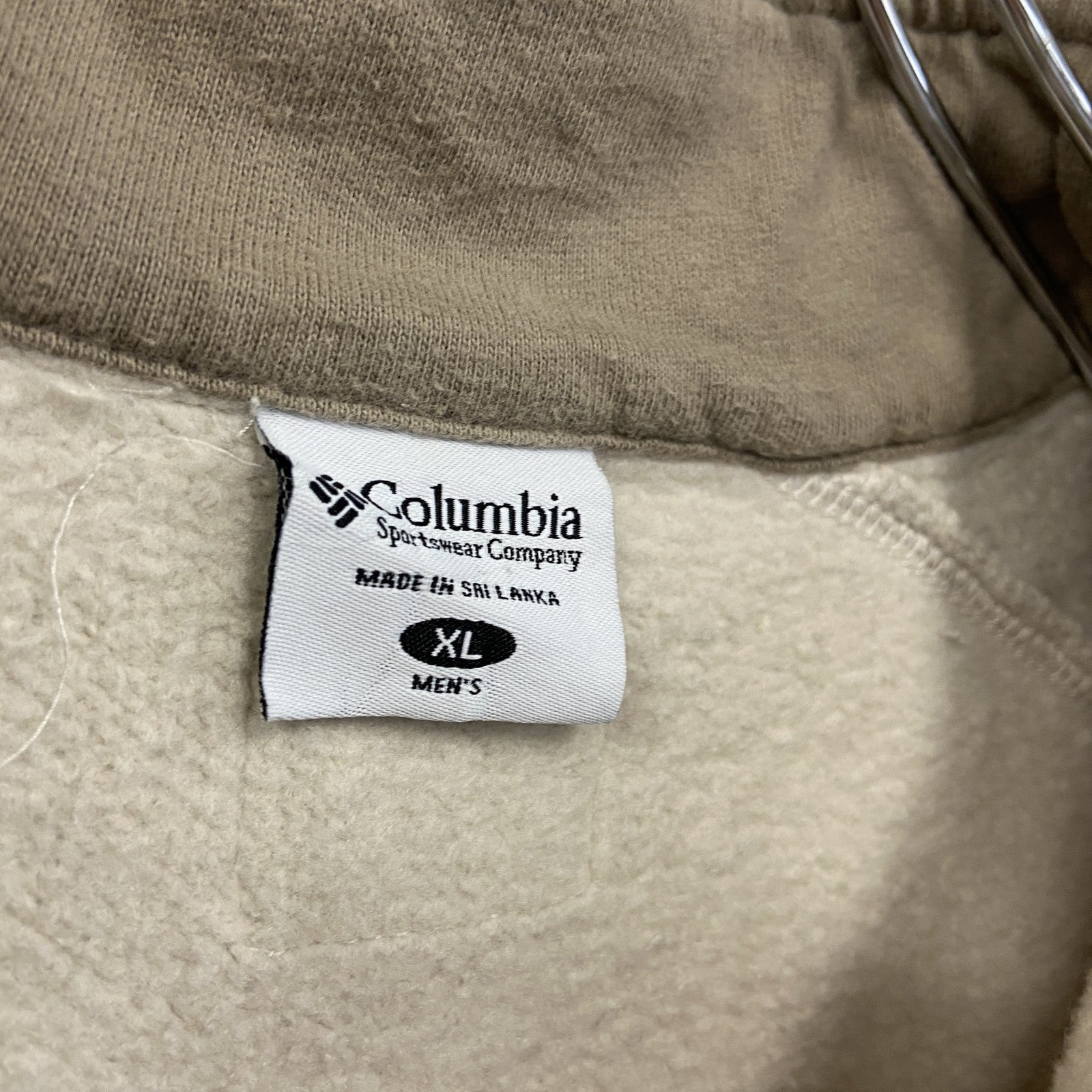 Columbia　コロンビア　ハーフジッププルオーバースウェット/トレーナー　クリーム色　XLサイズ