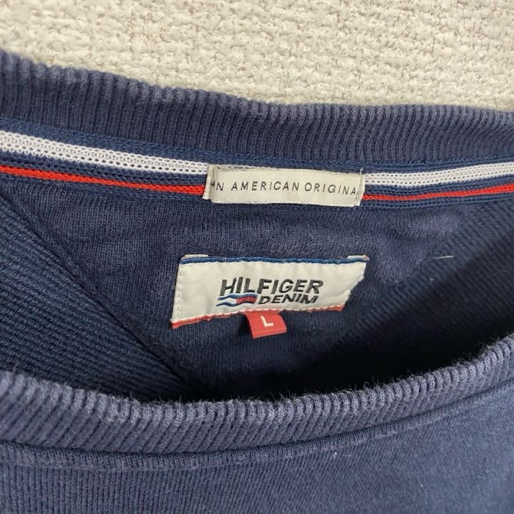 HILFIGER DENIM　ヒルフィガーデニム　トミーヒルフィガー　スウェット/トレーナー　紺　ネイビー　Lサイズ