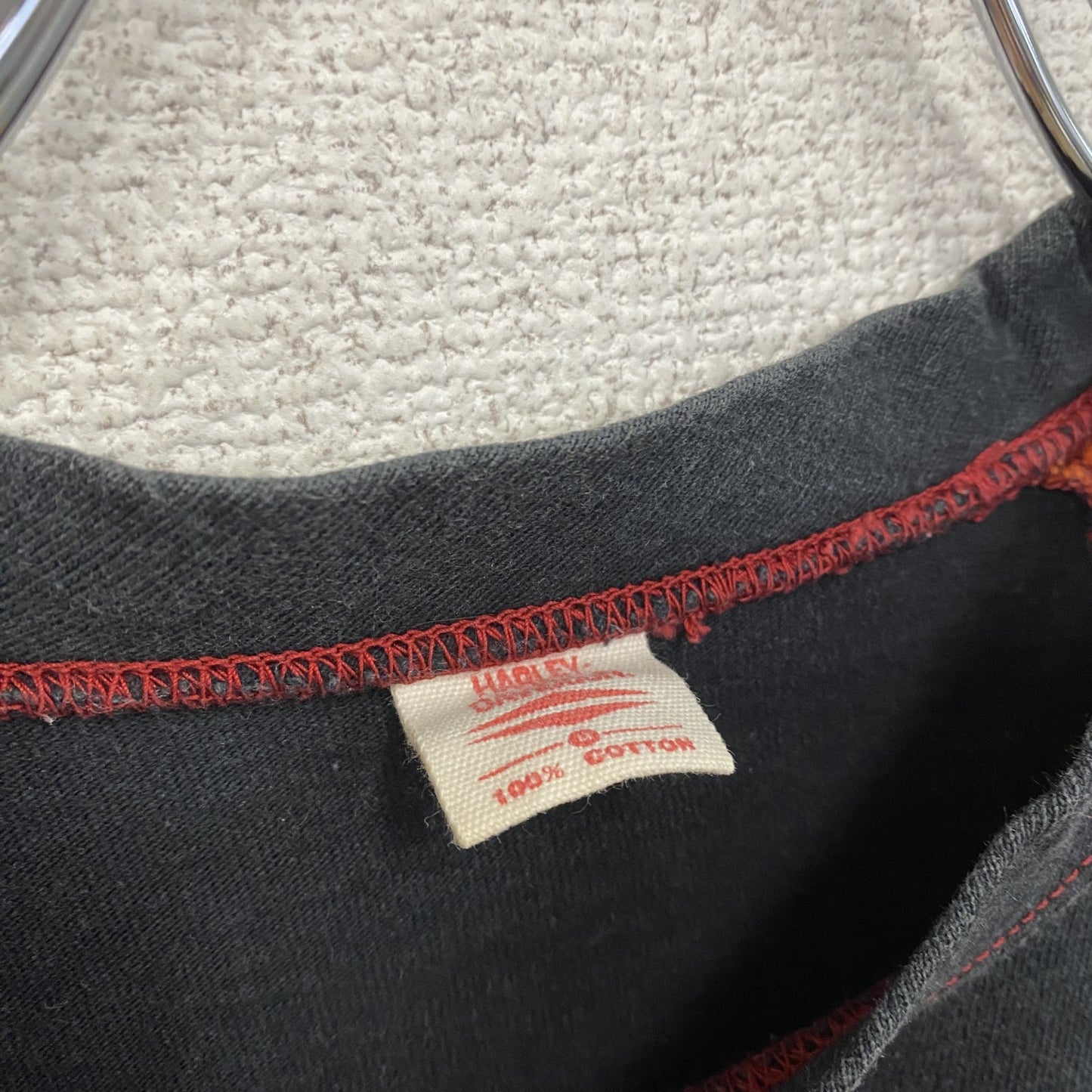 The Real McCoy's　HARLEY DAVIDSON　半袖Tシャツ　リンガーT　黒　ブラック　Sサイズ