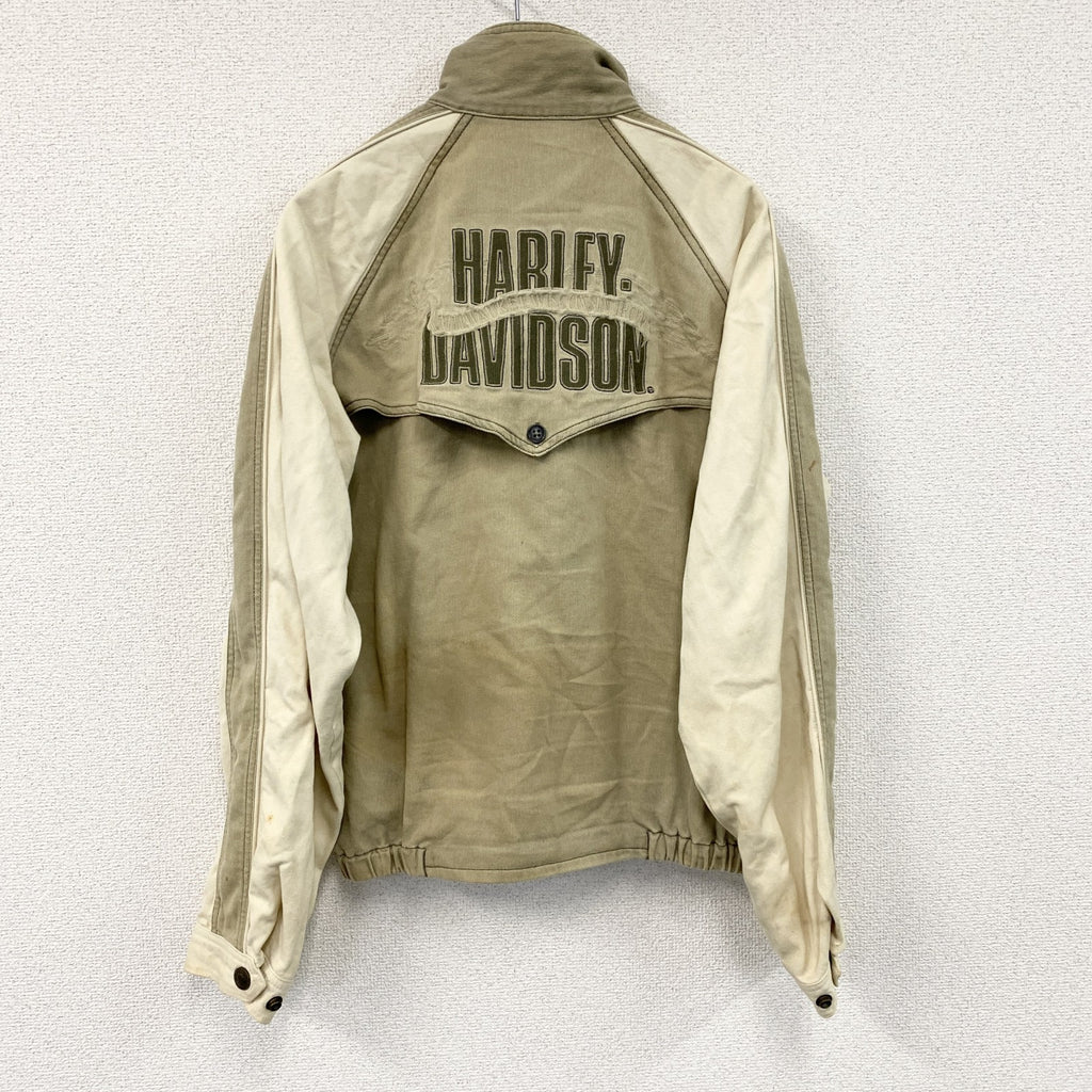 HARLEY DAVIDSON　ハーレーダビッドソン　フルジップジャケット　ベージュ　Mサイズ