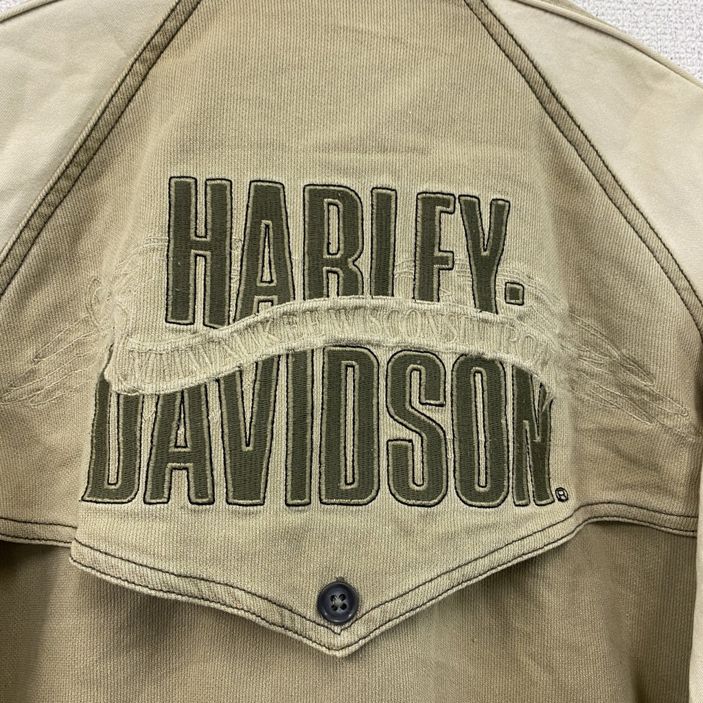 HARLEY DAVIDSON　ハーレーダビッドソン　フルジップジャケット　ベージュ　Mサイズ
