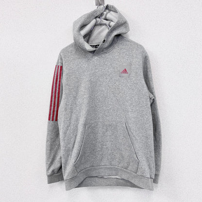 adidas　アディダス　スウェットパーカー/フーディー　パフォーマンスロゴ　灰色　グレー　Lサイズ