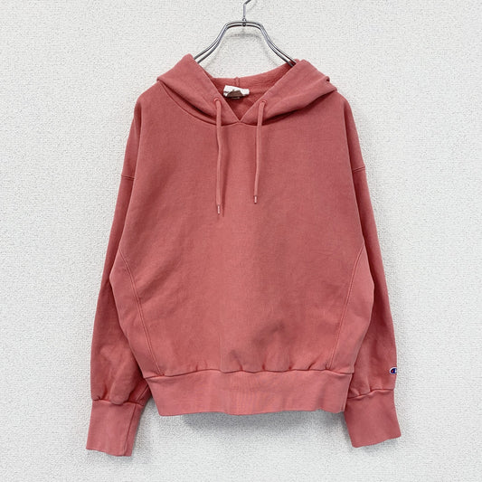 Champion　チャンピオン　リバースウィーブ　スウェットパーカー/フーディー　目無し　ヘビーウエイト　サーモンピンク　Sサイズ