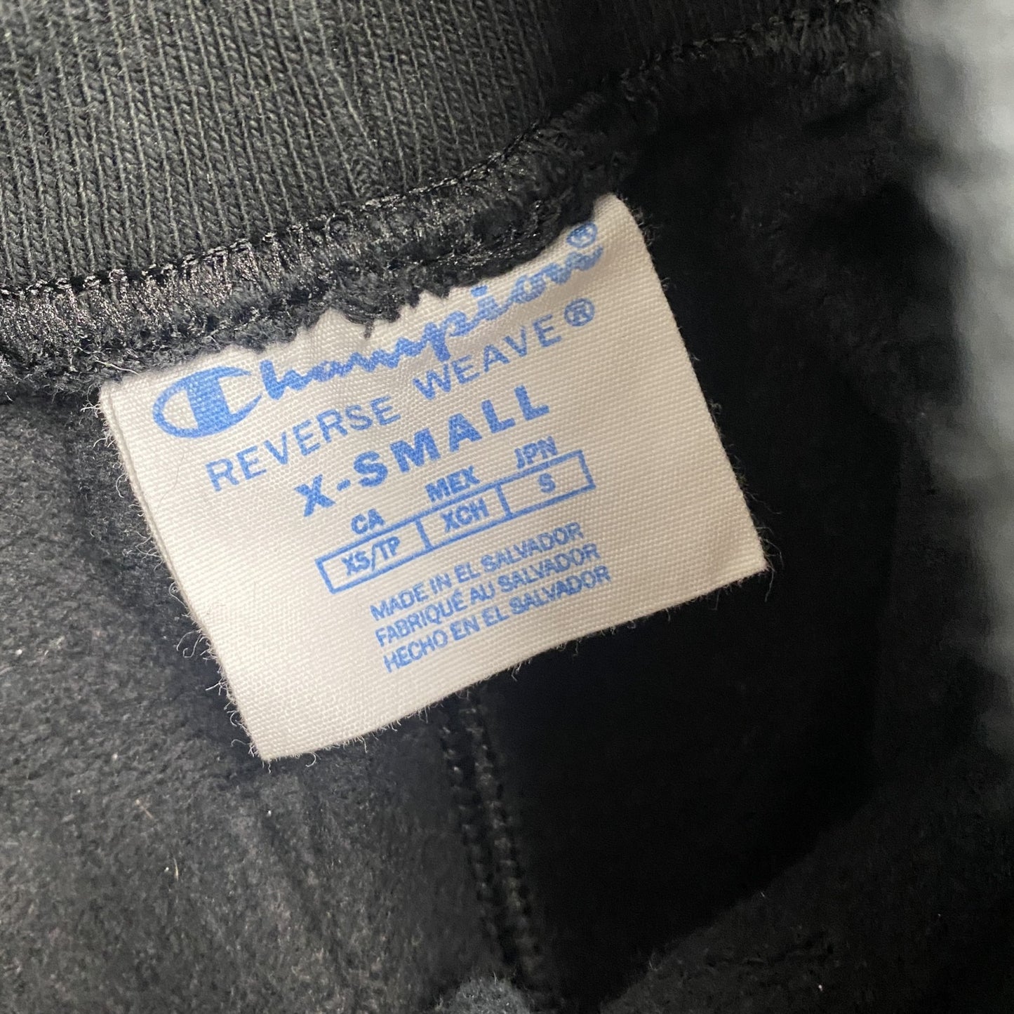 Champion　チャンピオン　リバースウィーブ　スウェットパンツ　ヘビーウエイト　刺繍ロゴ　現行　黒　ブラック　XSサイズ