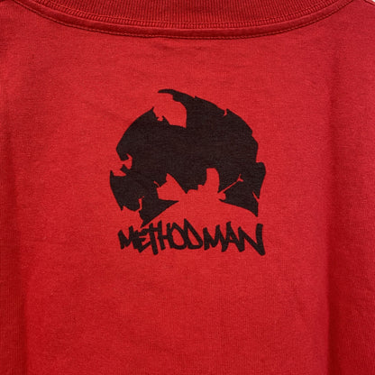Printstar　Method Man　メソッドマン　半袖Tシャツ　ラップT　赤　レッド　Lサイズ
