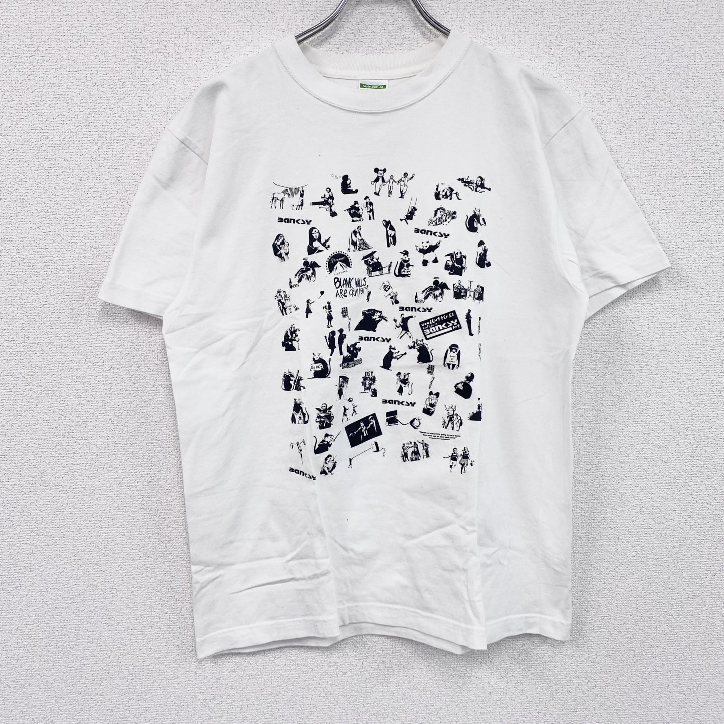 Unitedathle　BANKSY　バンクシー　半袖Tシャツ　アートT　白　ホワイト　Lサイズ