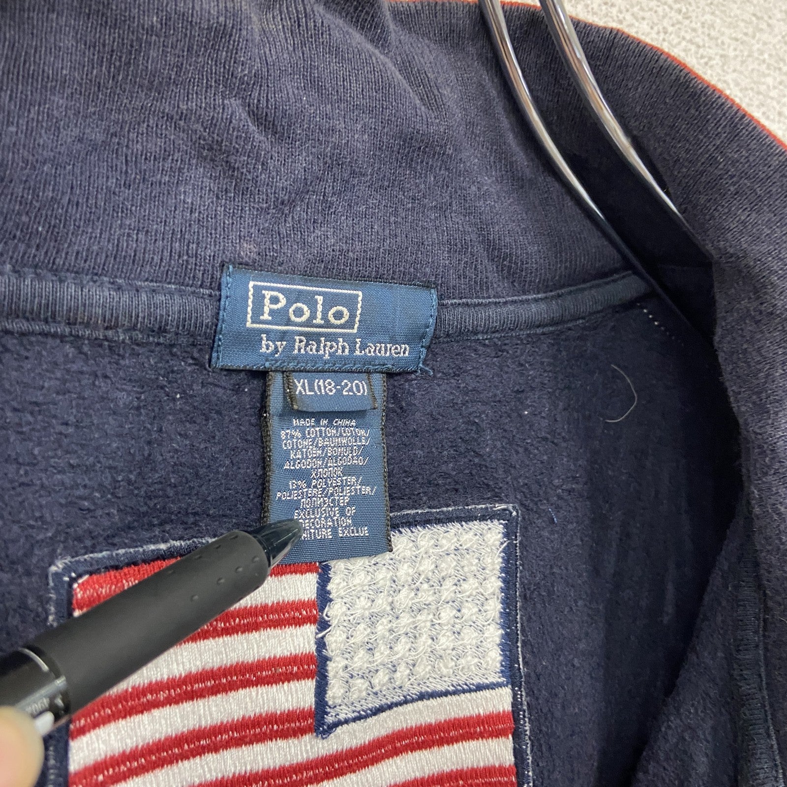 Polo by Ralph Lauren　ラルフローレン　スウェットフルジップパーカー　ネイビー　XLサイズ