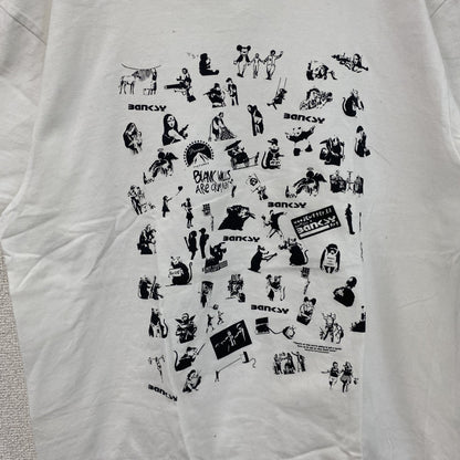 Unitedathle　BANKSY　バンクシー　半袖Tシャツ　アートT　白　ホワイト　Lサイズ