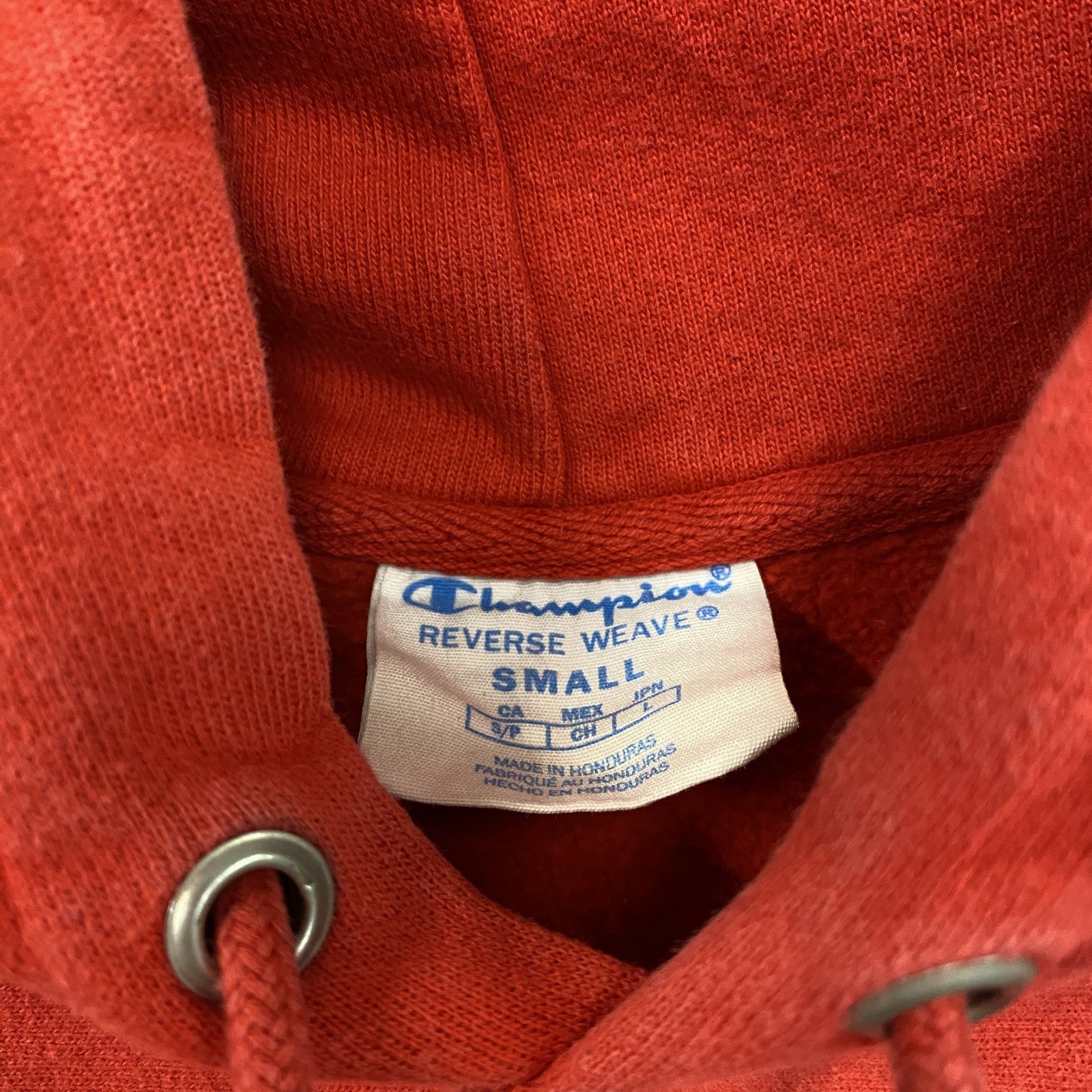 Champion　チャンピオン　リバースウィーブ　スウェットパーカー/フーディー　ヘビーウエイト　刺繍ロゴ　赤　レッド　Sサイズ