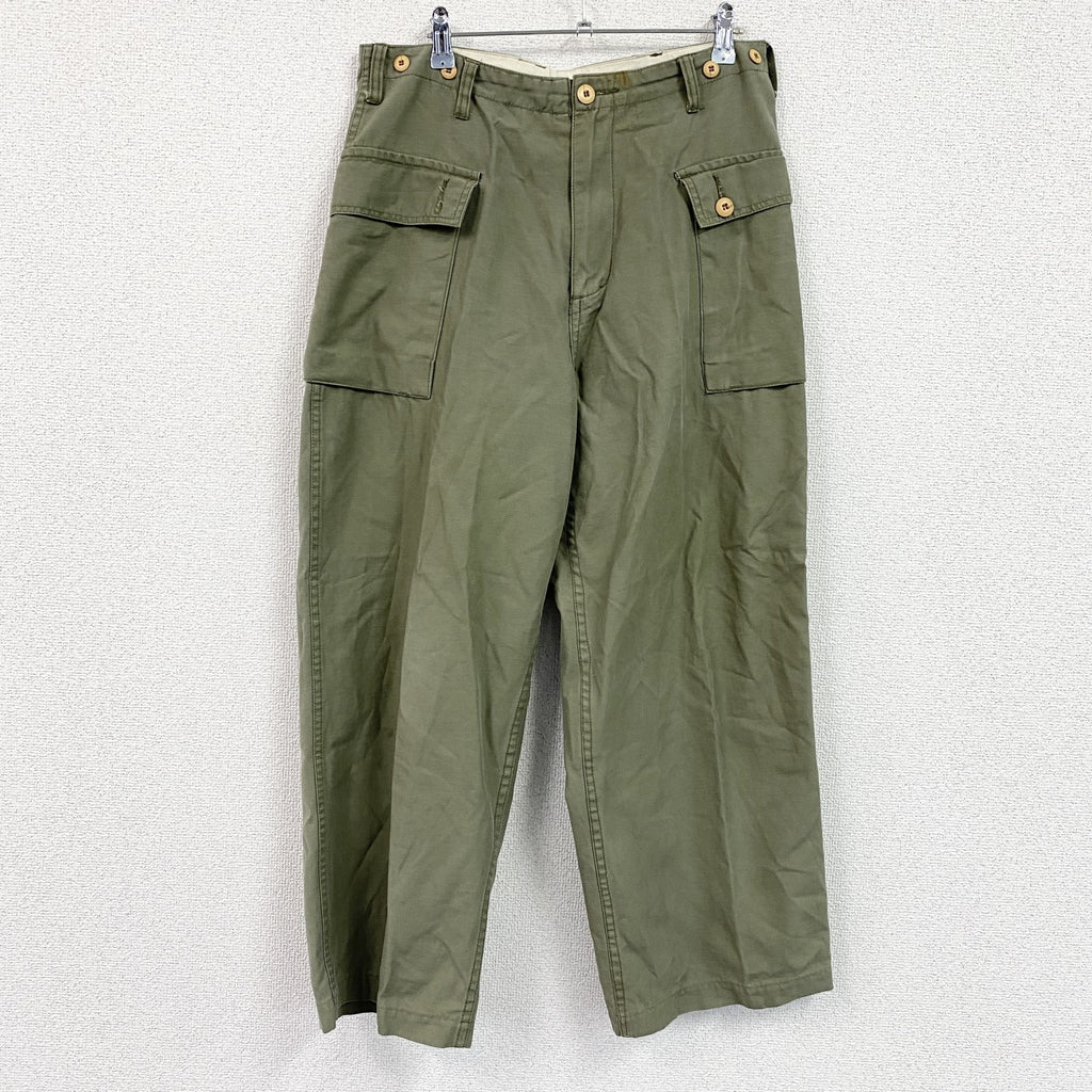 TONGS　トングス　U.S.ARMY　ミリタリーモンキーパンツ　ジップフライ　カーキグリーン