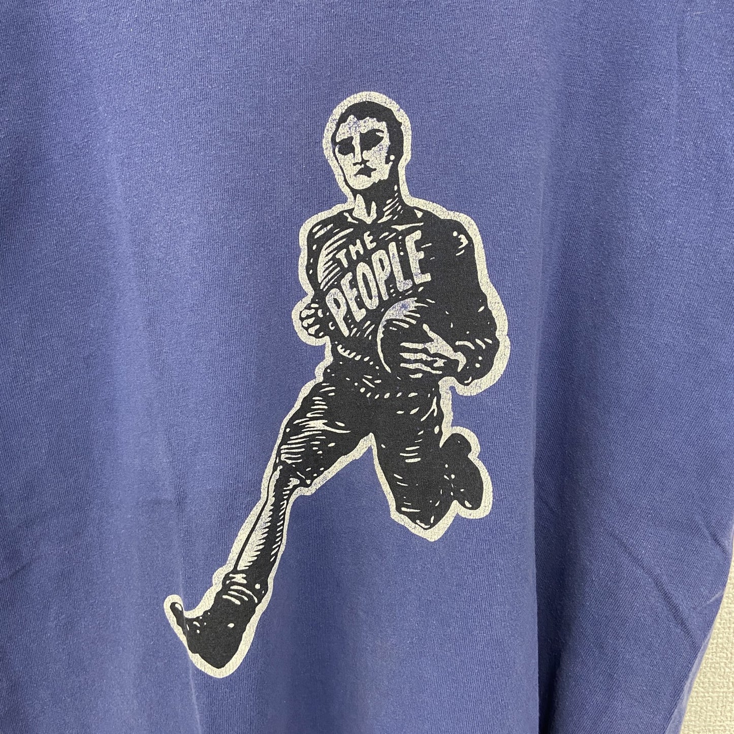 古着 used　GILDAN ギルダン　半袖プリントTシャツ　クルーネック　カジュアルデザイン　WSC　レトロ　青　Mサイズ