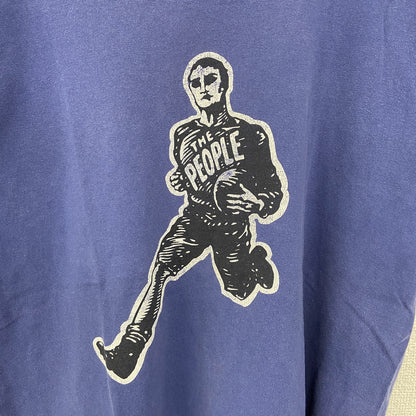 古着 used　GILDAN ギルダン　半袖プリントTシャツ　クルーネック　カジュアルデザイン　WSC　レトロ　青　Mサイズ