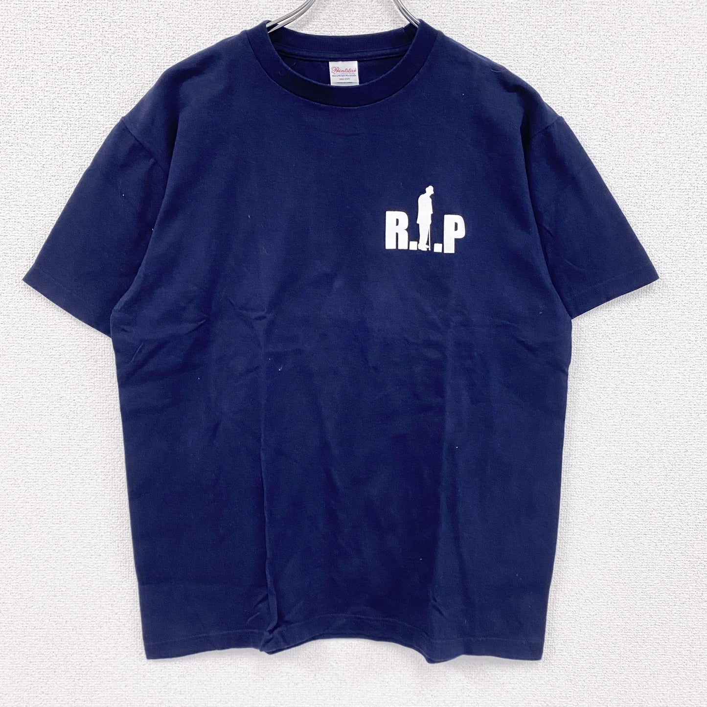 Prinstar　 Big L　ビッグL　Big L RIP　半袖Tシャツ　ラップT　紺　ネイビー　Lサイズ