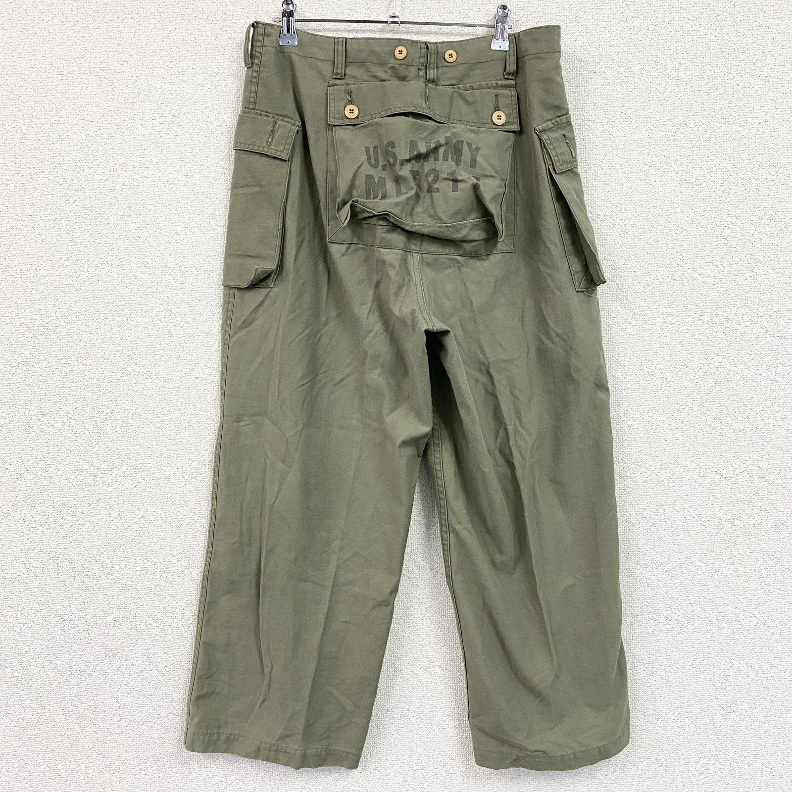 TONGS　トングス　U.S.ARMY　ミリタリーモンキーパンツ　ジップフライ　カーキグリーン