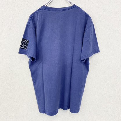 古着 used　GILDAN ギルダン　半袖プリントTシャツ　クルーネック　カジュアルデザイン　WSC　レトロ　青　Mサイズ