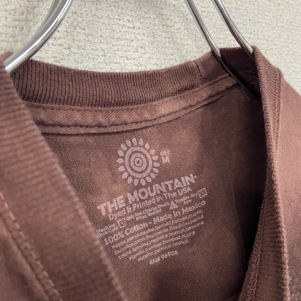 THE MOUNTAIN　ザマウンテン　半袖プリントTシャツ　アニマルT　タイダイ　茶色　ブラウン　Ｍサイズ