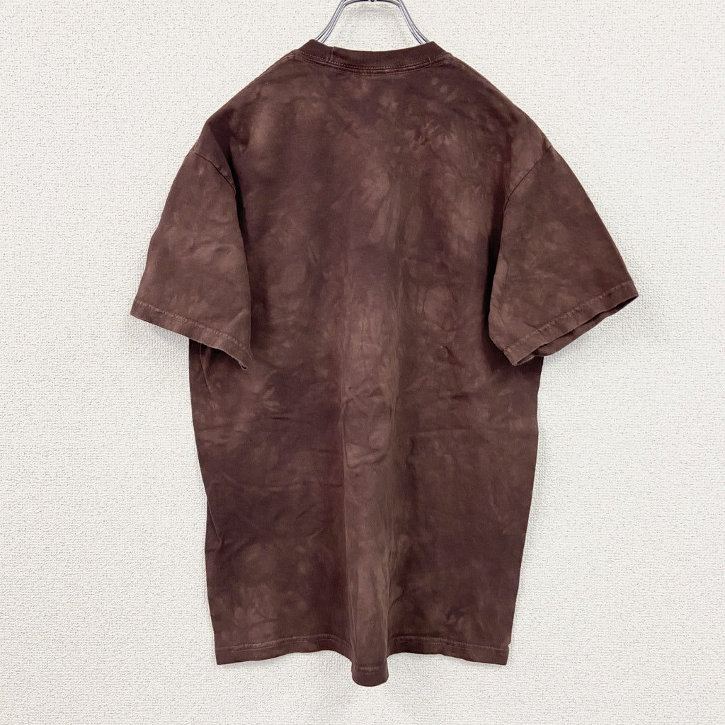 THE MOUNTAIN　ザマウンテン　半袖プリントTシャツ　アニマルT　タイダイ　茶色　ブラウン　Ｍサイズ