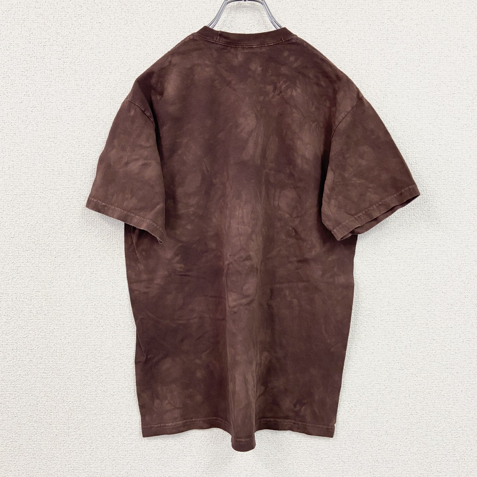 THE MOUNTAIN　ザマウンテン　半袖プリントTシャツ　アニマルT　タイダイ　茶色　ブラウン　Ｍサイズ
