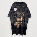 THE MOUNTAIN　ザマウンテン　半袖プリントTシャツ　アニマルT　タイダイ　黒　ブラック　2XL