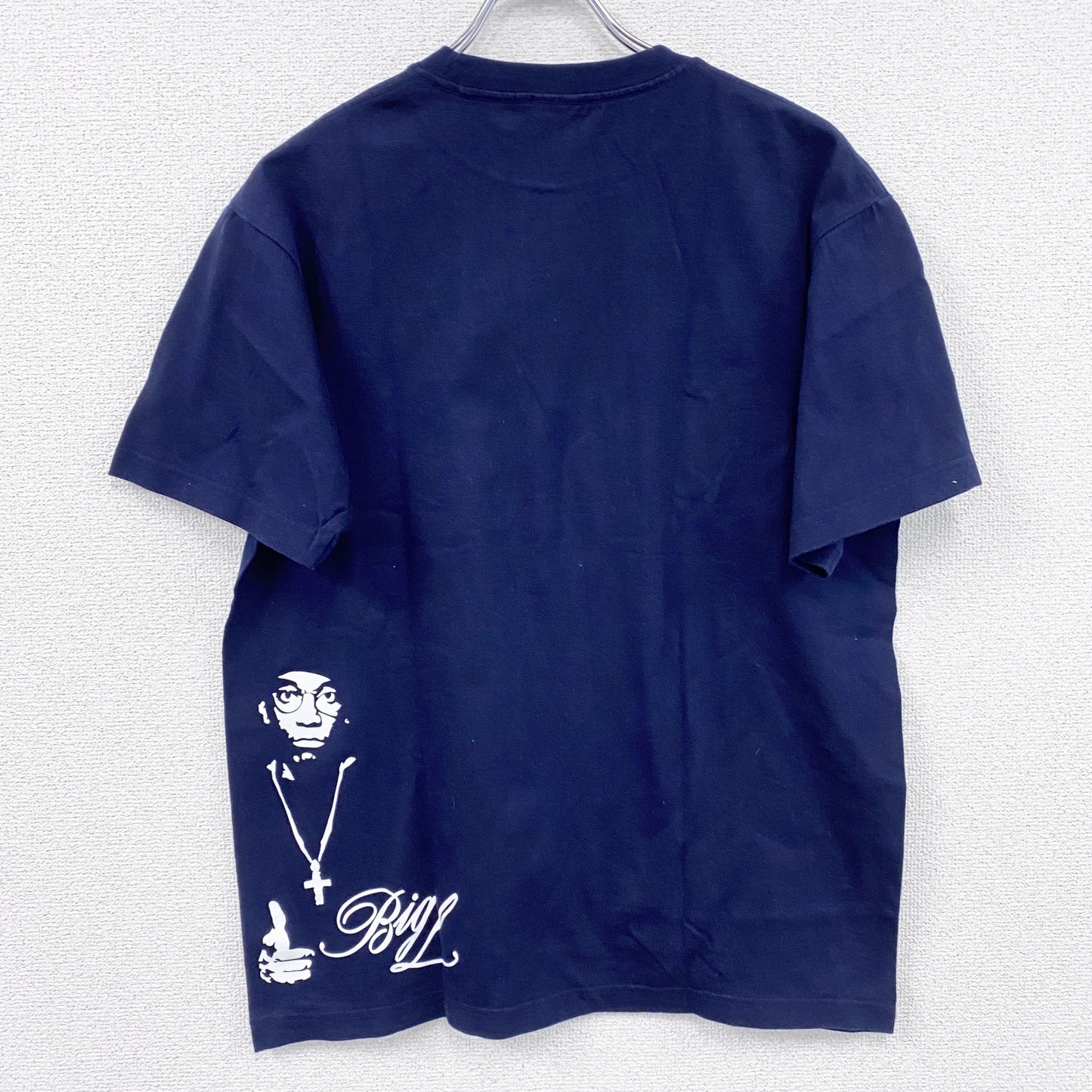 Prinstar　 Big L　ビッグL　Big L RIP　半袖Tシャツ　ラップT　紺　ネイビー　Lサイズ