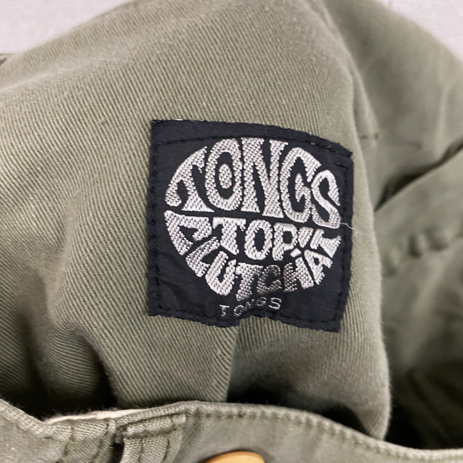 TONGS　トングス　U.S.ARMY　ミリタリーモンキーパンツ　ジップフライ　カーキグリーン
