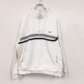 00s　NIKE　ナイキ　ハーフジッププルオーバースウェット　ヴィンテージ　刺ロゴ　白　ホワイト　Lサイズ