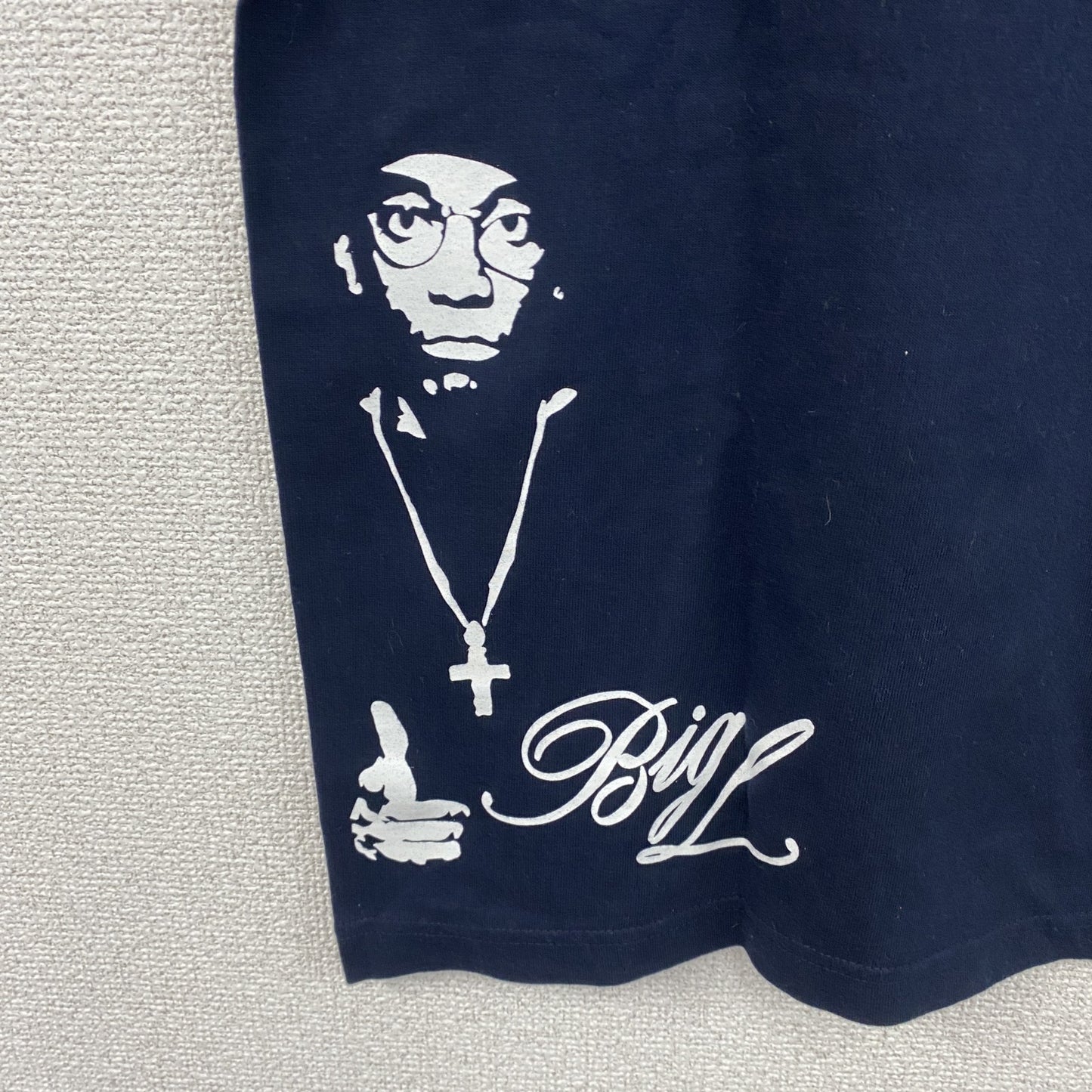 Prinstar　 Big L　ビッグL　Big L RIP　半袖Tシャツ　ラップT　紺　ネイビー　Lサイズ