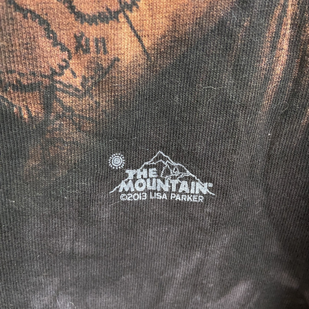 THE MOUNTAIN　ザマウンテン　半袖プリントTシャツ　アニマルT　タイダイ　黒　ブラック　2XL